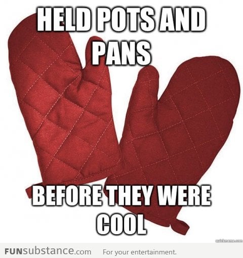 Hipster oven mitts