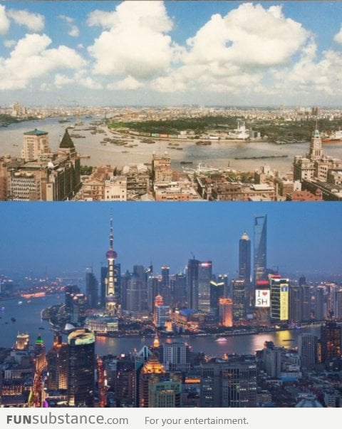 Shanghai 1990 vs 2010