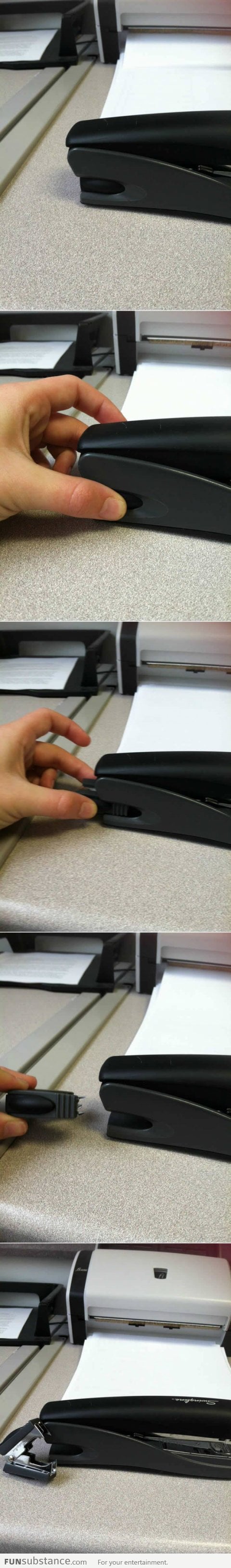 Overly excited when I found out my stapler can do this