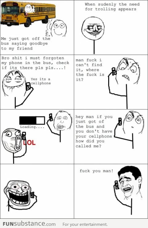 Trolling your friend on the bus