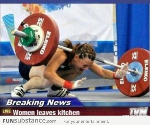 Women leaves kitchen