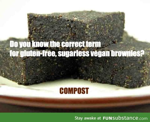 Gluten-free, sugarless vegan brownies