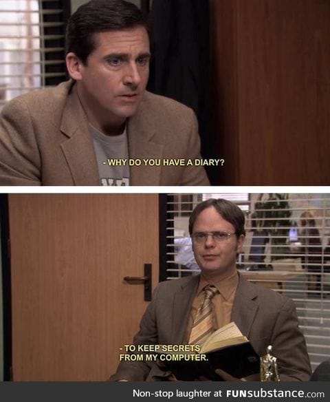 Dwight has a diary