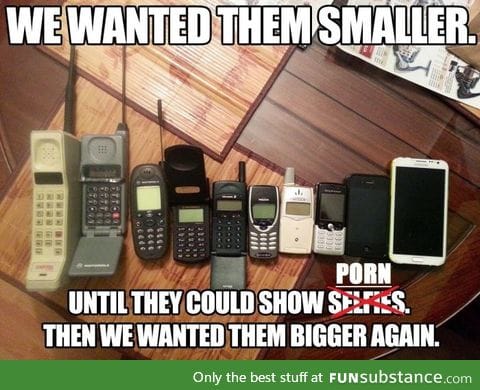 We never really wanted them smaller after all