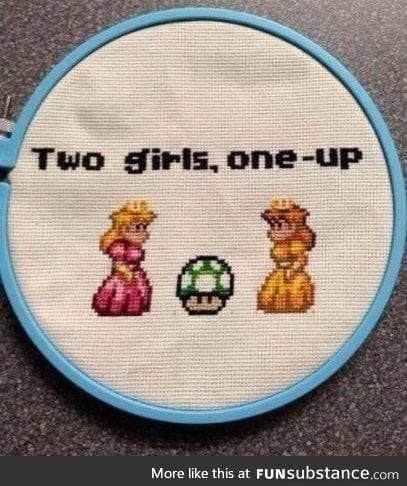 Two girls, one up