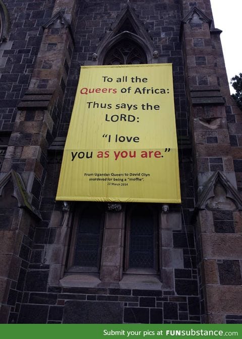 Saw this on a church in cape town, south africa