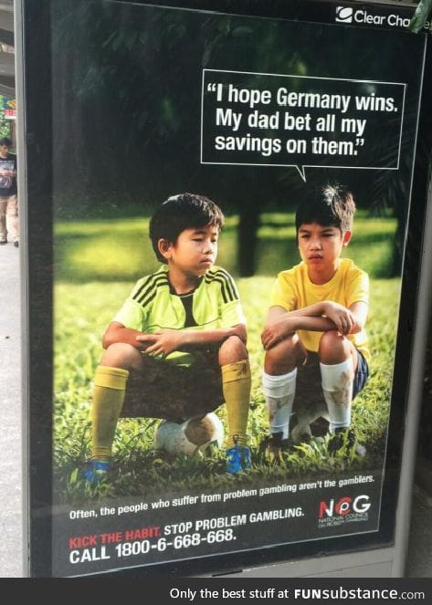 Anti-gambling campaign in  Singapore didn't go as planned...