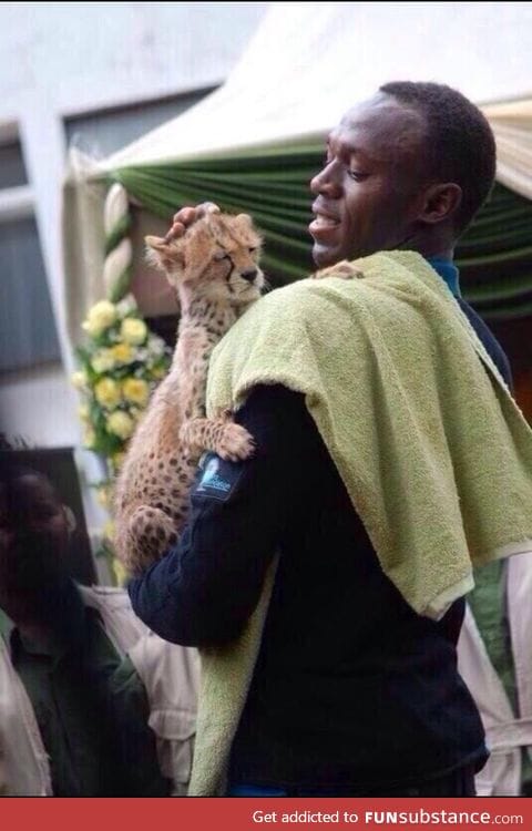 Usain Bolt and his son