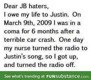 to all JB haters