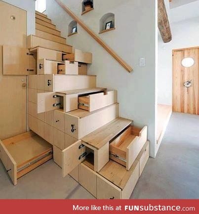 Stairs drawer