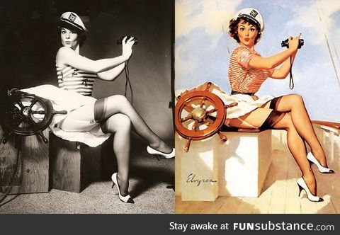 pin-ups,before and after