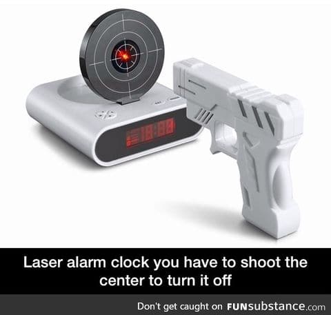 Laser alarm clock