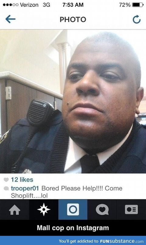 Mall cop on instagram