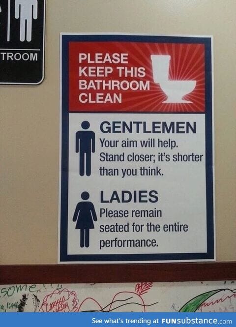 Toilet sign