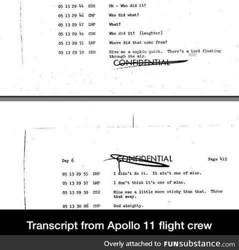 Hilarious transcript from Apollo 11