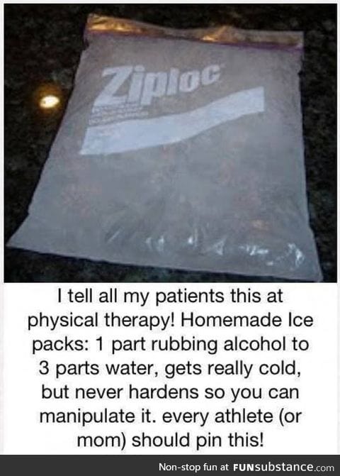 Homemade ice packs