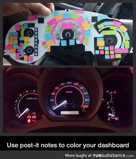 Color your car's dashboard