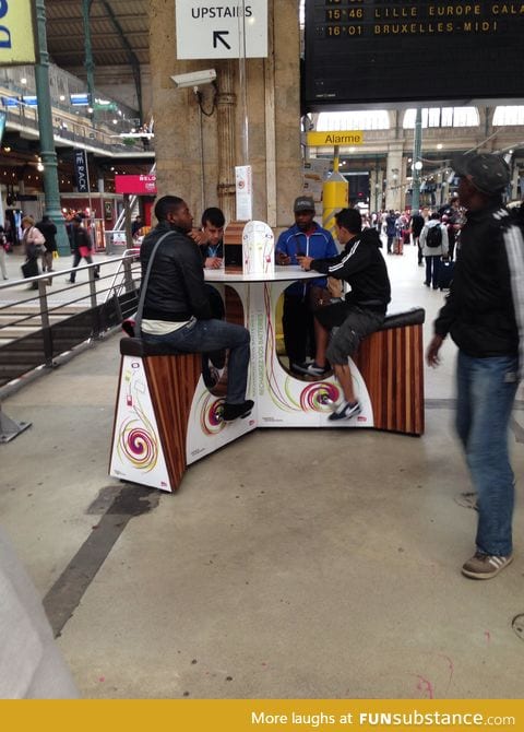 Pedal charging station in Paris