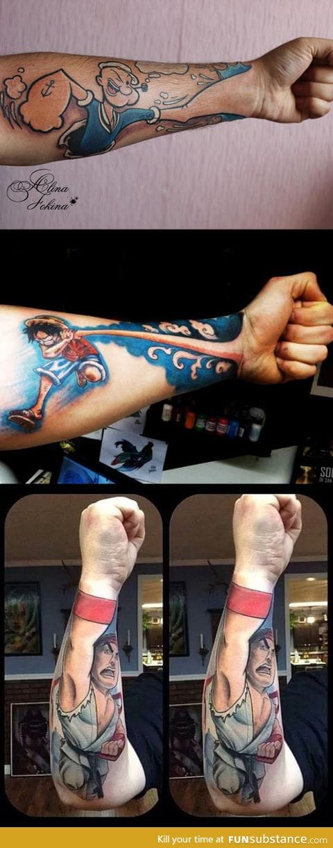 Clever arm tattoos