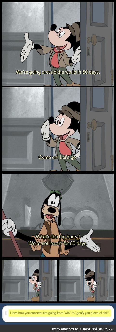 Mickey has had enough