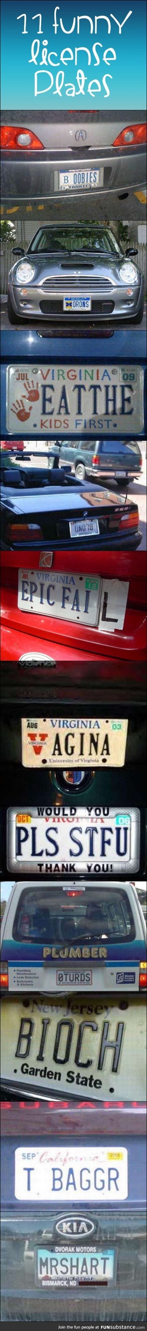 Funny license plates