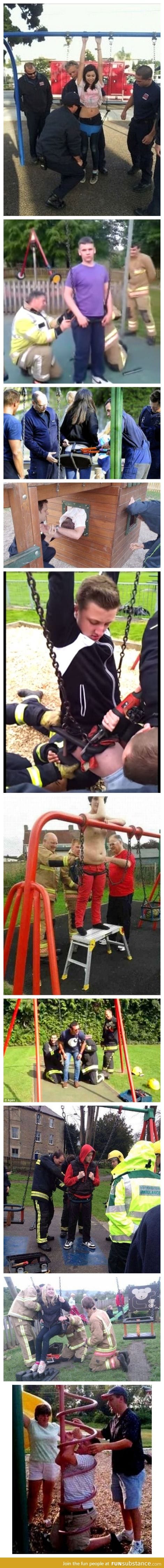 Who knew playgrounds were so dangerous?