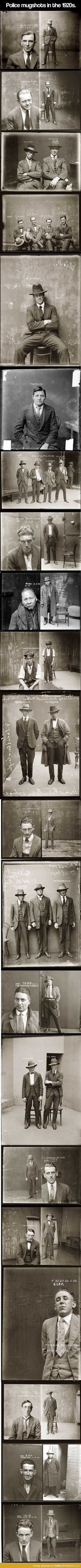 Police mugshots in the 1920's