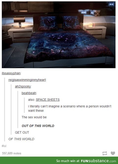 Space bed sheets