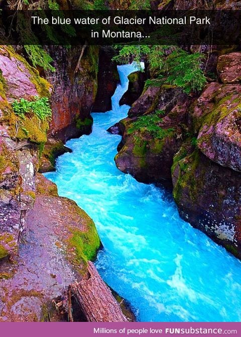 Beautiful clear blue water