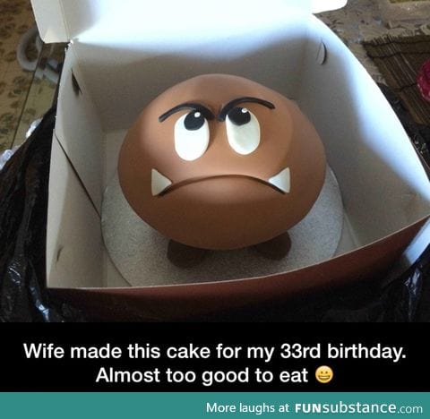 Lucky guy's cake