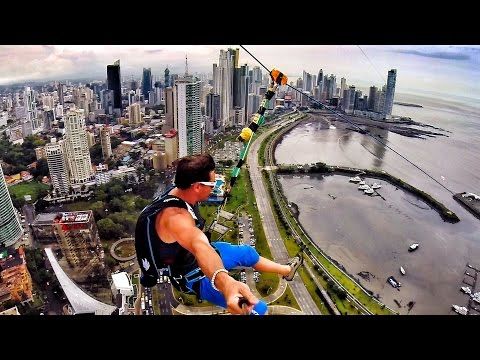 Mad Guys Release Themselves On The World's Largest Urban Zipline!