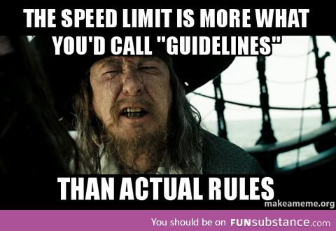 How it seems most drivers view the speed limit