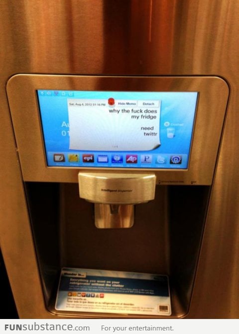 Fridge with twitter