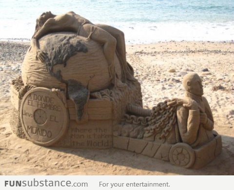 Awesome sand sculpture