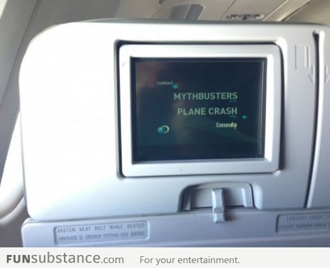 Not exactly what I want to see on an airplane