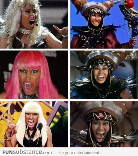 Nicki Minaj looks like Rita Repulsa in Power Rangers