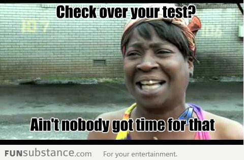 Checking Over Your Test