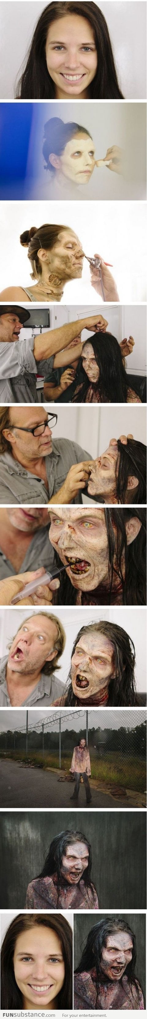 The Making Of A Zombie From 'The Walking Dead'