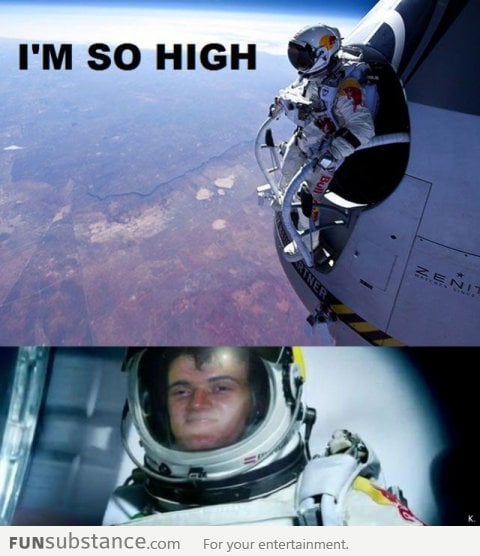 Felix Baumgartner is so high