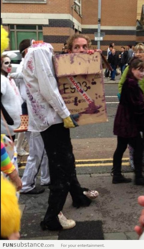 Probably the best zombie costume!