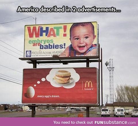 America summed up in two ads