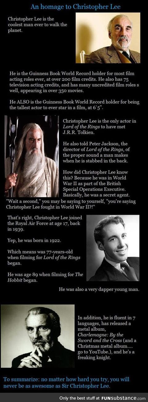 Ladies and gentlemen, christopher lee