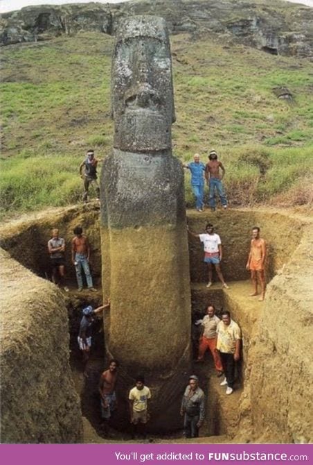 Easter Island unearthed statues are huge!