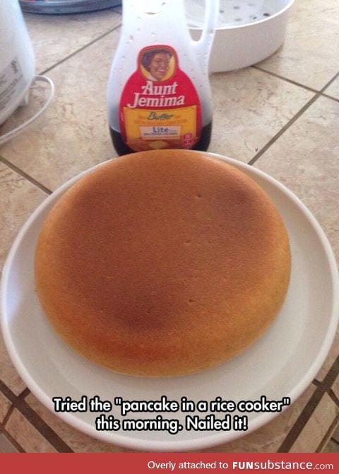 Pancake in a rice cooker