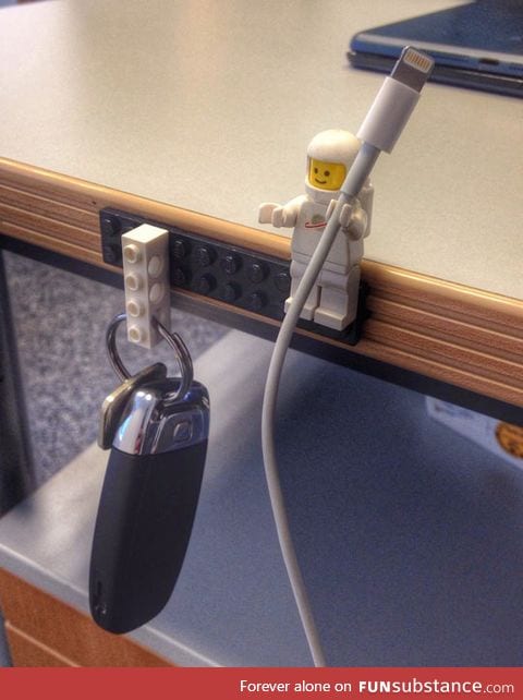 Lego key and cable holder