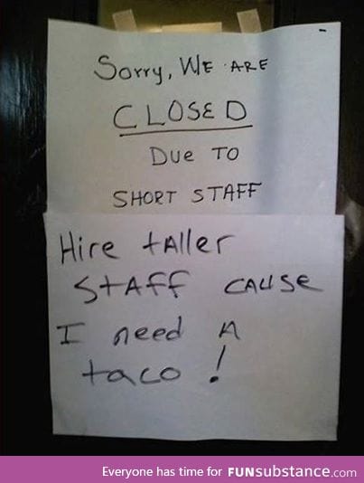 need taller staff