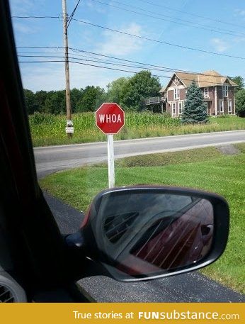 Amish stop sign