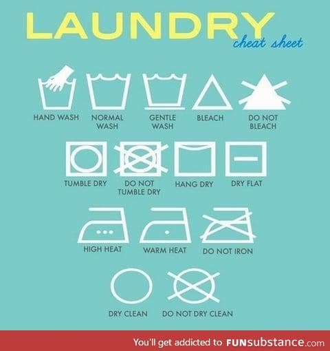 Laundry cheat sheet