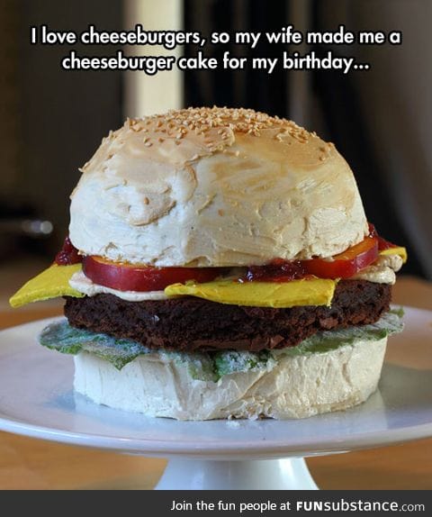 Cheeseburger cake