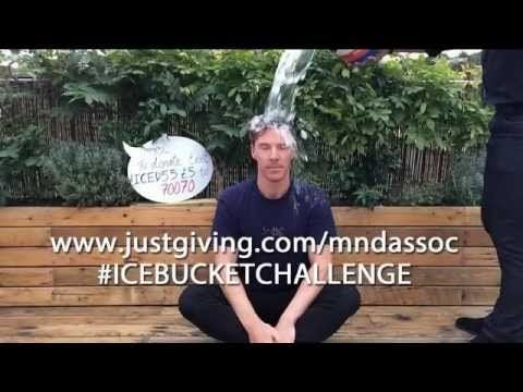 Benedict Cumberbatch doing the Ice Bucket Challenge